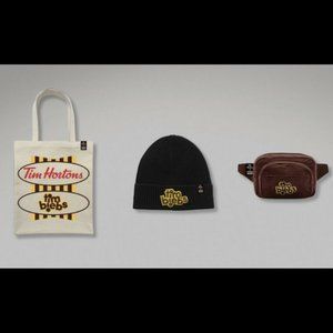 Tim Hortons X Justin Bieber TimBiebs Merch - Beanie, Tote Bag & Fanny Pack *New